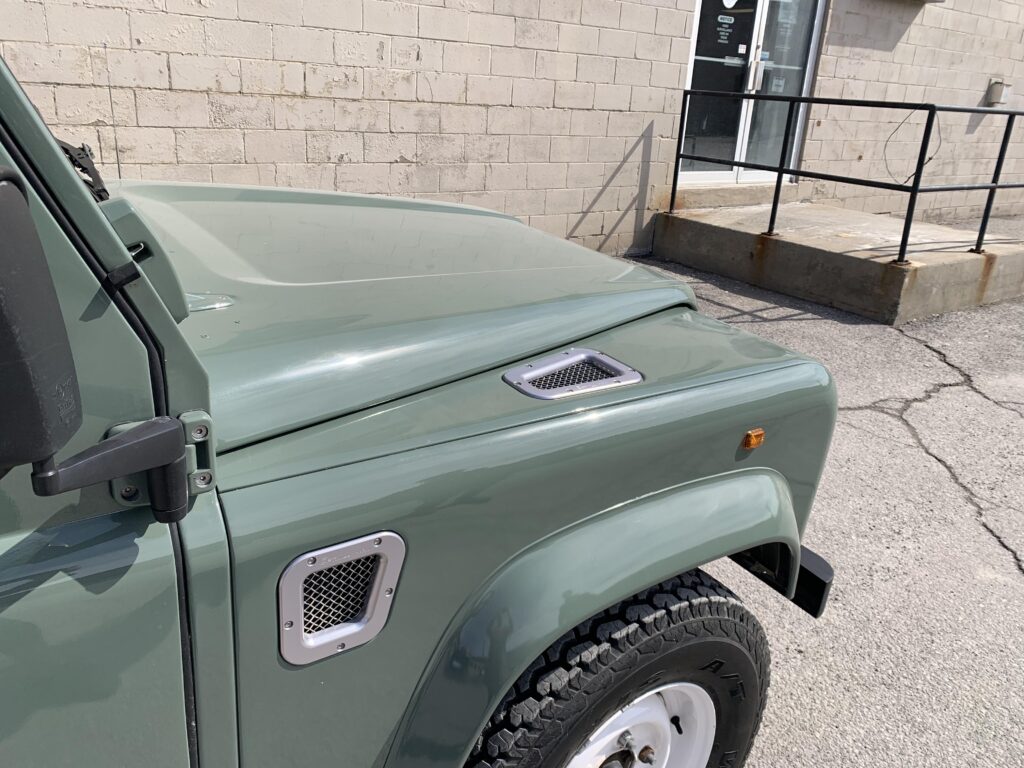 Keswick Green bonnet and Optimill vent grille on The Nomad