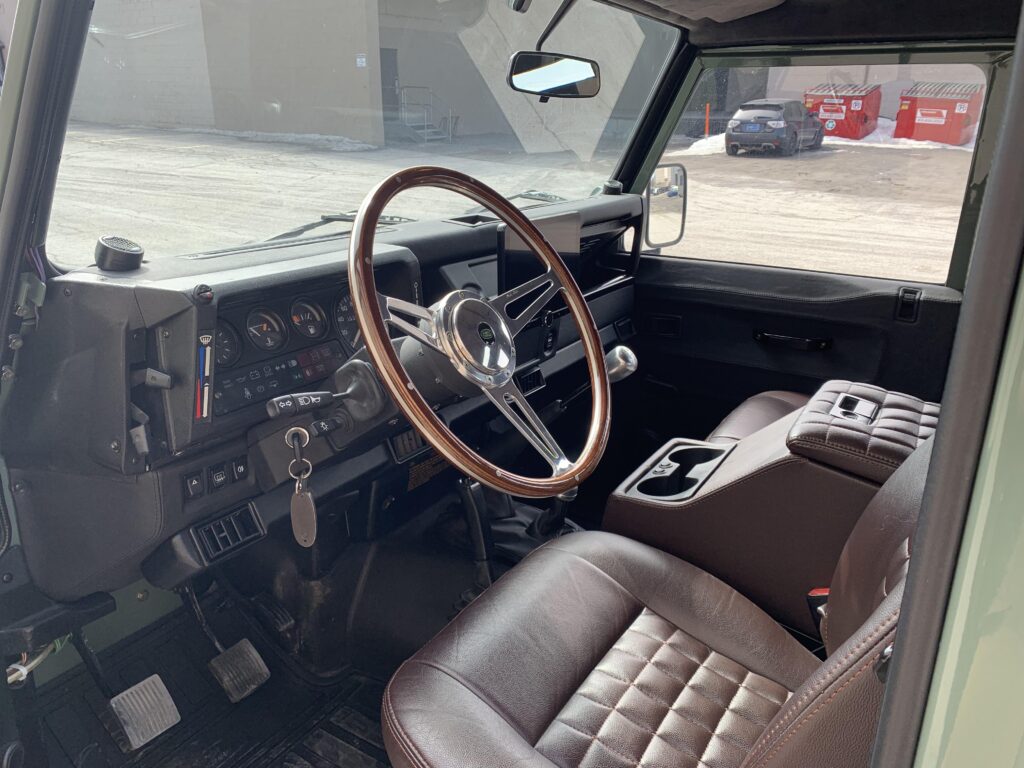 Moto-Lita wood steering wheel and dashboard in The Nomad